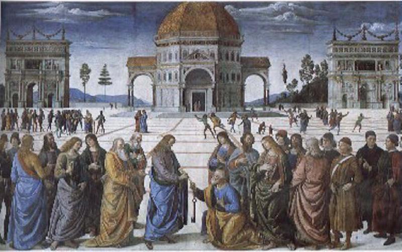 Pietro Perugino Christian kingdom of heaven will be the key to St. Peter's